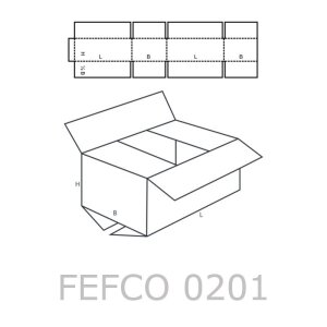 Faltkarton 200 x 150 x 90 mm (1-wellig) aus 100% Recyclingmaterial