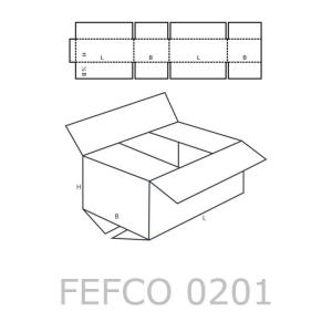 Faltkarton 500 x 300 x 200 mm (1-wellig) aus 100% Recyclingmaterial