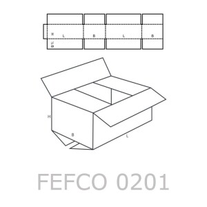 Faltkarton 586 x 386 x 372/325/275  mm (2-wellig) aus 100% Recyclingmaterial