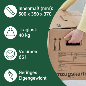 Umzugskarton aus 100% Recyclingmaterial (Kompakt)