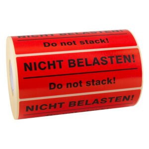 Warnetikett "NICHT BELASTEN" 150 x 50 mm (1000...