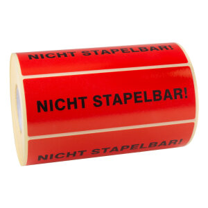 Warnetikett "NICHT STAPELBAR" 150 x 50 mm (1000...