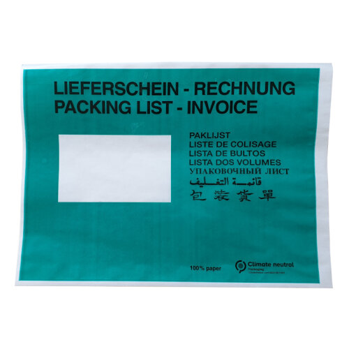 Papier-Lieferscheintaschen DIN C5