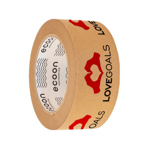 Papierklebeband braun, individuell bedruckt 2-farbig 50 m...
