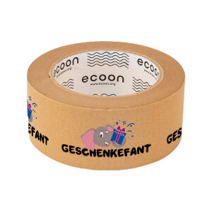 Papierklebeband braun, individuell bedruckt 3-farbig 50 m...