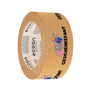 Papierklebeband braun, individuell bedruckt 3-farbig 50 m...