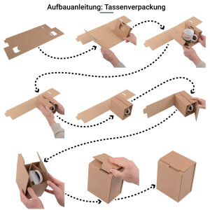 Tassenverpackung 1er 185 x 80 x 120 mm