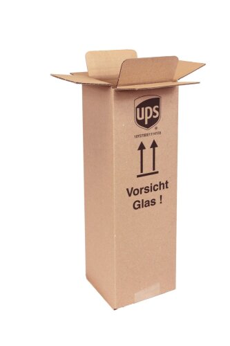 Flaschenversandkarton 1er mit PTZ-Zulassung DHL und UPS