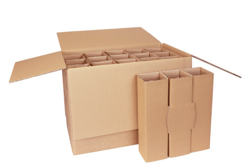 Flaschenversandkarton 15er mit PTZ-Zulassung DHL und UPS